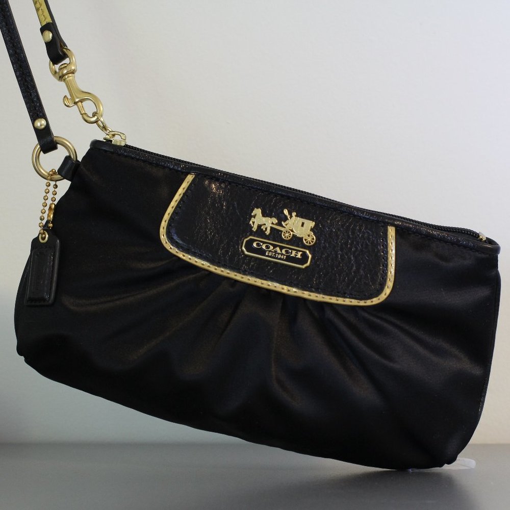 Black Coach Wristlet/Pouch